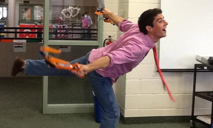Junior Spencer Nora played a convincing Cupid as he delivered love poems and shot arrows with his bow.