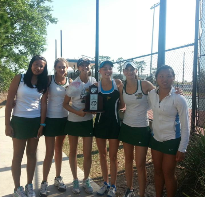 Falcons crush the competition at tennis districts