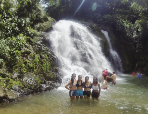 Nupur Mathur, Katie Seigel, and friends during their time in Costa Rica for a sea turtle conservation program.