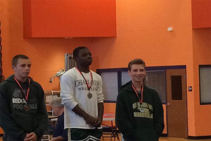 Parker Lansberg, 18, receives his 3rd place medal