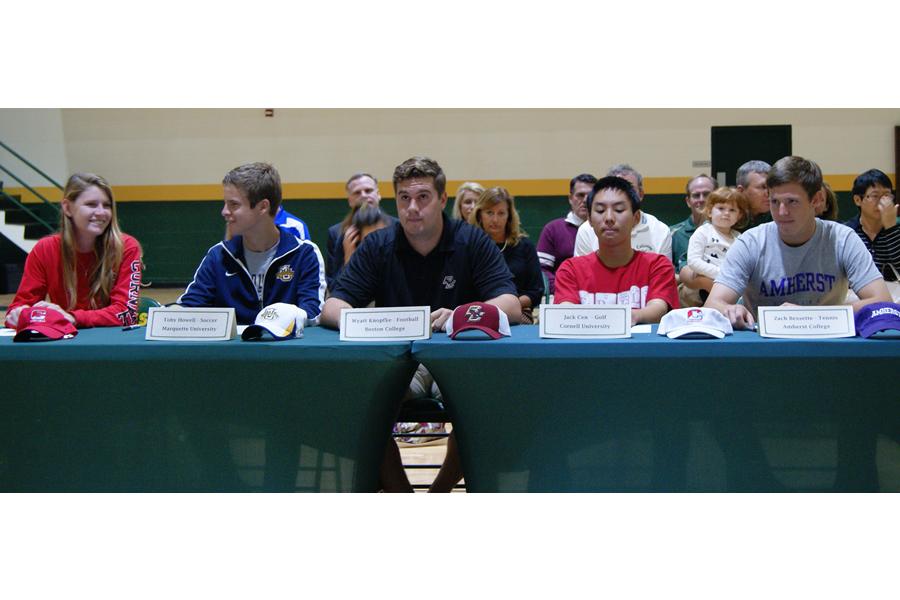 Five falcons sign on for college athletics