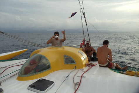 Mr. Hoonhout, with a group of best friends, on an expedition from Panama to Columbia the Caribbean Sea