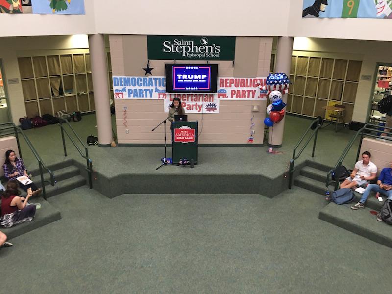 Mock republican rally prepares students for election