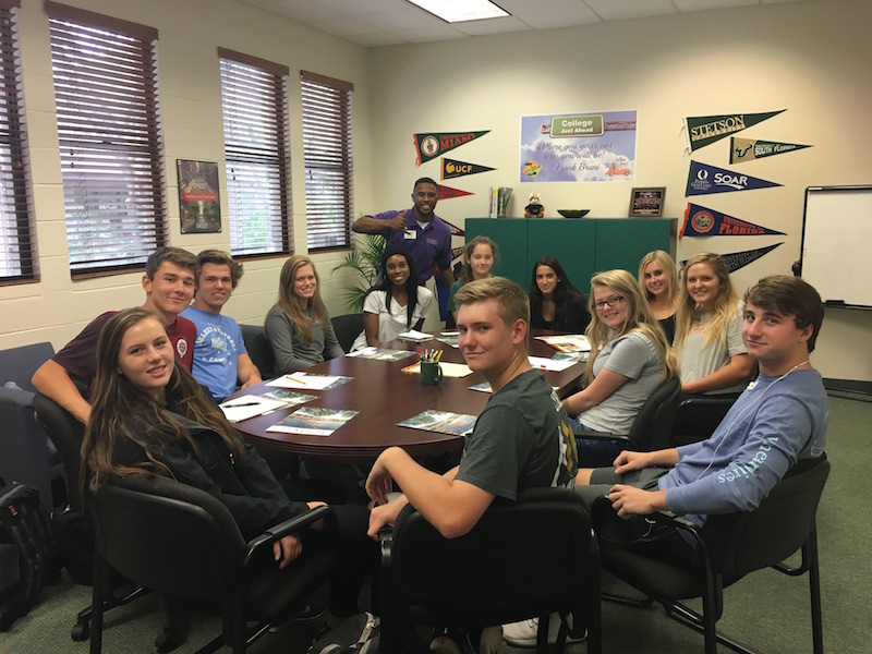 A Clemson University rep visited campus last week and met with a lively group of students.  Thanks to college counselors Mrs. Schuman and Mrs. Moss.