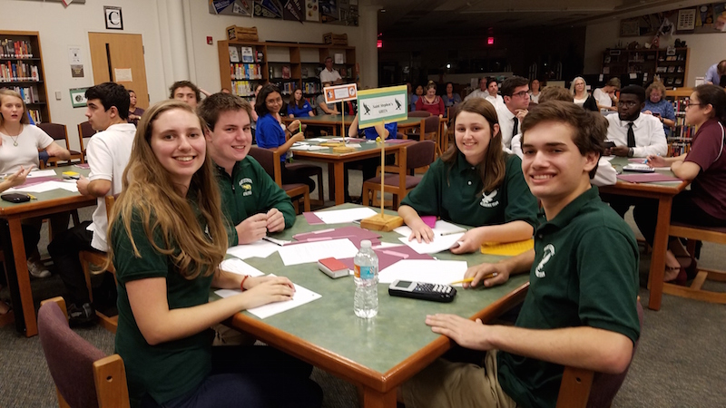 The Academic Team did well in their Braden River meet last night. The Green team won with a tally more than 100 points higher than the second place team.  