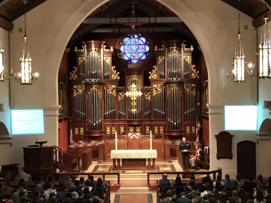 Whos behind the organ during chapels?  The mystery, revealed.