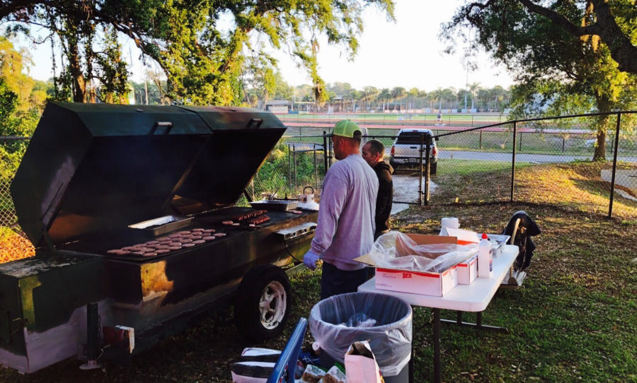 Photo of the Day: Upper School prepares for All School Cookout