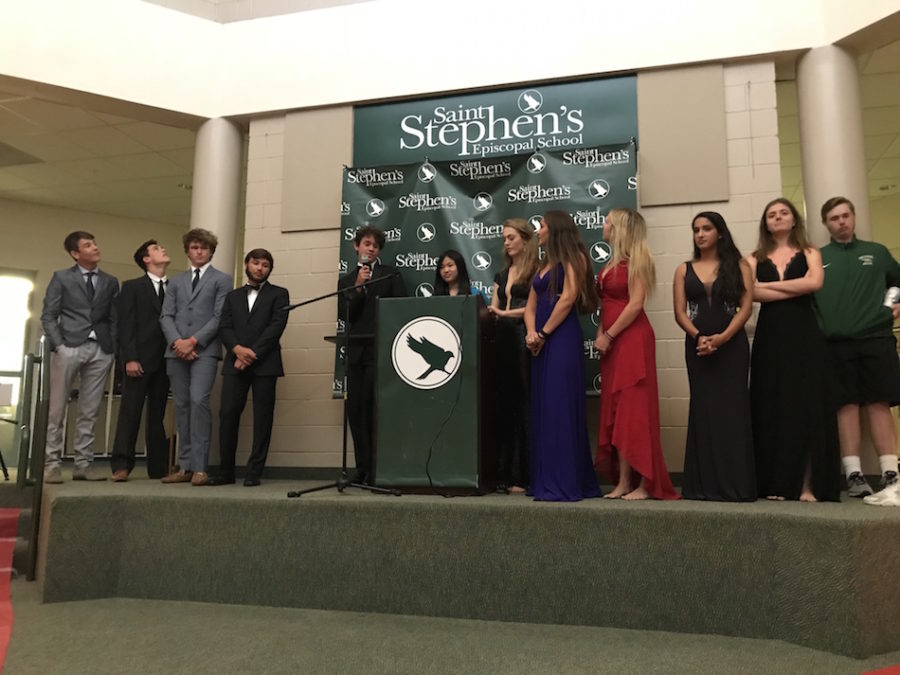 Junior models sport prom attire, following a brief and comical runway performance. 