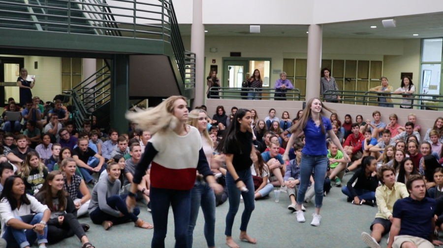 Video game spirit competition rocks assembly