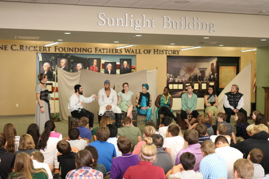 The actors host a question and answer session following the show., 