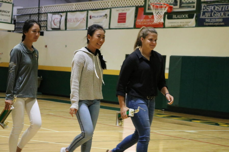 Award winners for girls golf are: Kendall Miller and Catherine Huang.