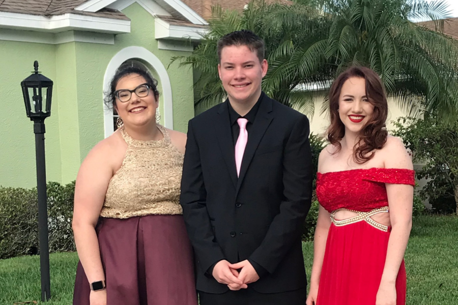Emily D'Amico ('19), Dylan Zoller ('20), and Olivia Elisha ('19) looking fabulous and ready to take on prom.