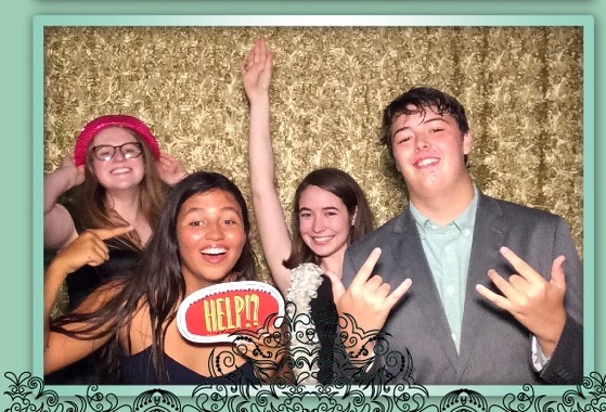 A telling photo of just what went down at this years prom photo booth. 