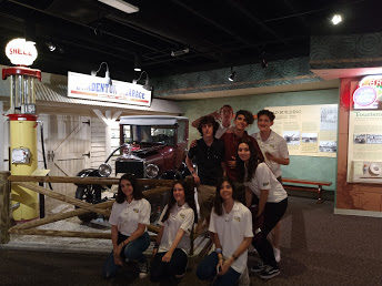 The Argentinian students pose at their visit to the Bishop Museum