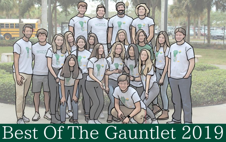 The Gauntlet staff in the 2019-2020 school year. 