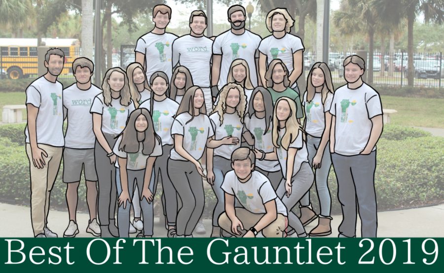 The Gauntlet staff in the 2019-2020 school year. 