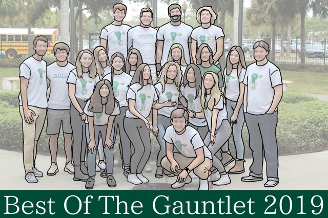 The Gauntlet staff in the 2019-2020 school year. 
