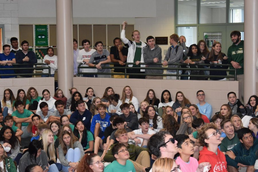 Students gather in the Commons for a spirit event during assembly. Losing these moments of interaction during social distancing could serve as a reminder of their value once they return.