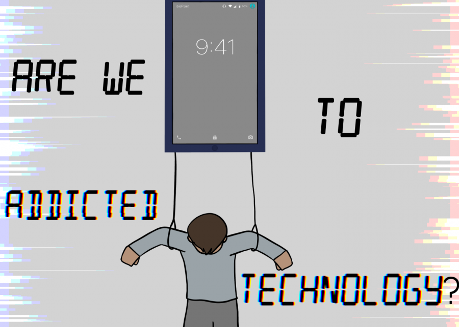 Are we addicted to technology? - art by Gauntlet member  Evanthia Stirou