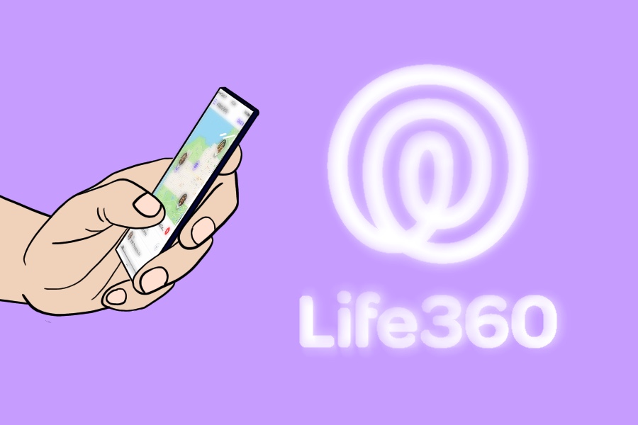 Original art by Gauntlet Staff artist Evanthia Stirou showcasing the app, Life360. 