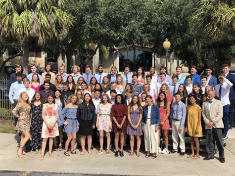 The class of 2020, pictured here, posing for their class photograph.  We can only home there will be more of these moments. 