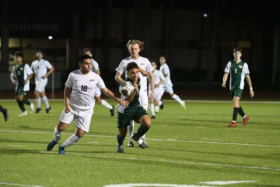 Winter sports awards recipients are out! Pictured here, Junior Sean Rodriguez earned Most Improved Player for varsity boys soccer. 