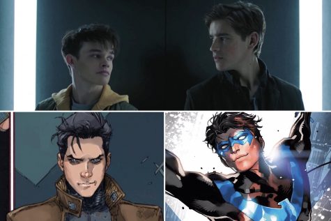Jason Todd and Dick Grayson as the appear in ‘Titans’ and Red Hood and Nightwing as they appear in comics.