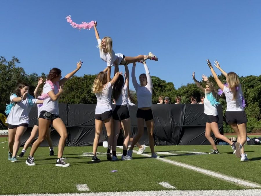 The Senior girls are having the time of their life as Davis Roe becomes the Dancing Queen.