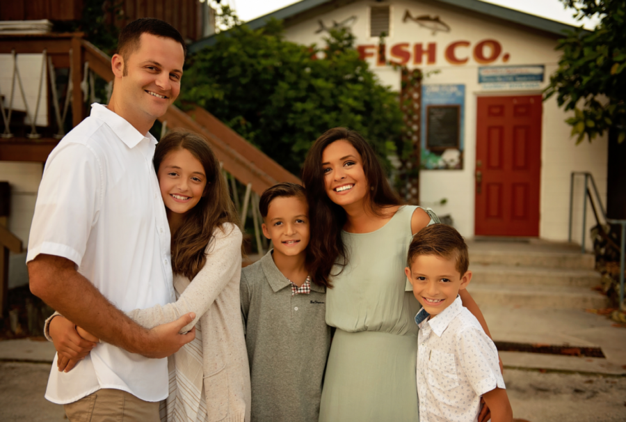 Rev. Cori's family helps her connect and help with students at SSES.
