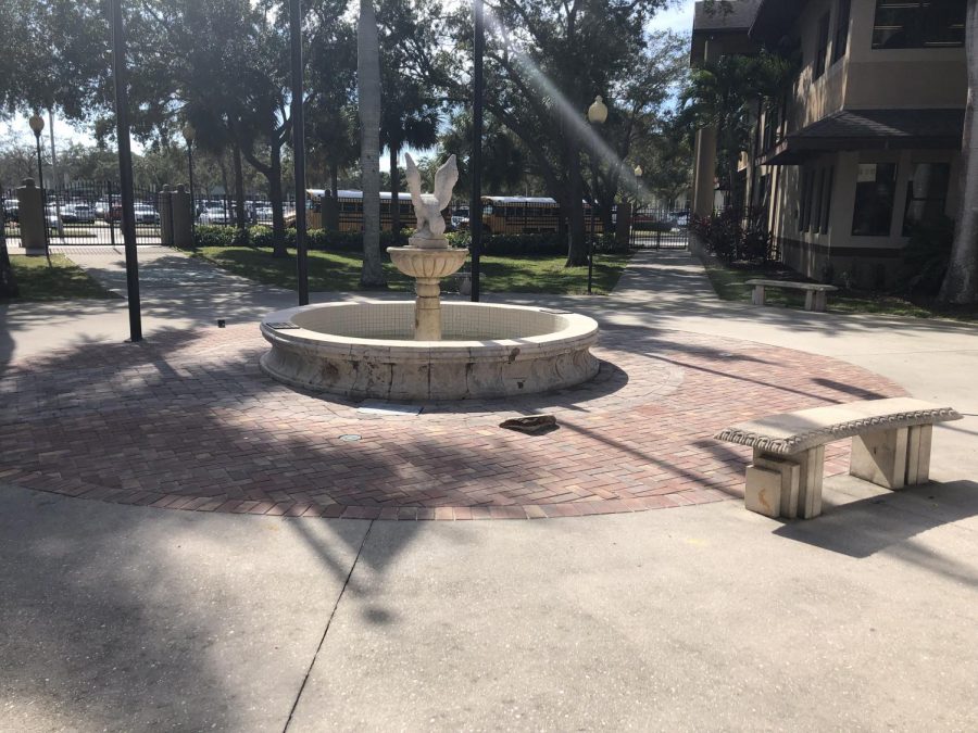 For their Senior gift, the class of 2021 decided to transform the Palm Courtyard. 