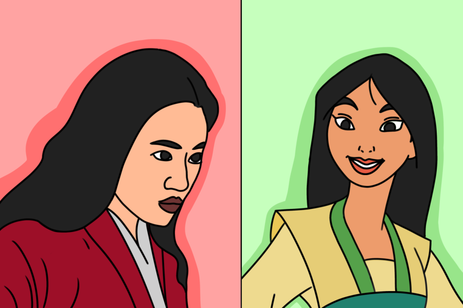 Shown above is Mulan from 2020 compared to the Mulan from 1998.