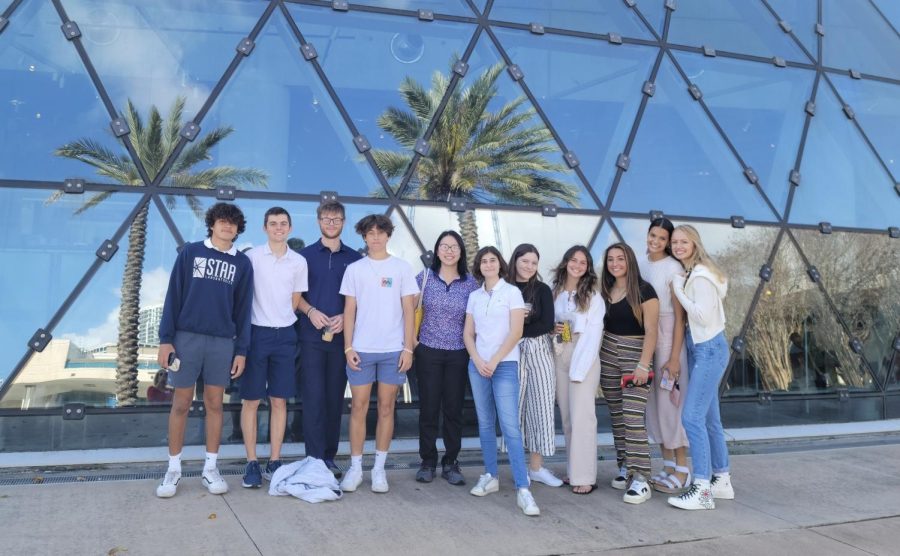 The+AP+Spanish+Class+signaled+a+potential+return+to+field+trips+with+their+visit+to+the+Dali+Museum.