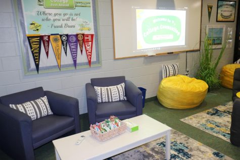 Need a place to relax during study out or think about college? Go check out the new college counseling room.