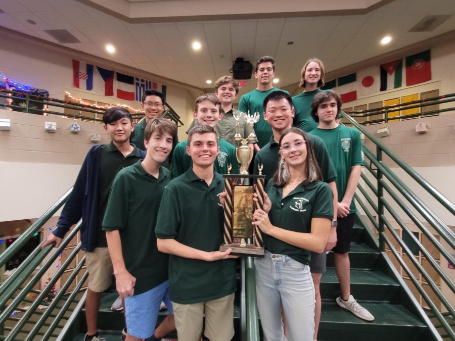 The Saint Stephen’s Academic Team, excited after their Tuesday victory.