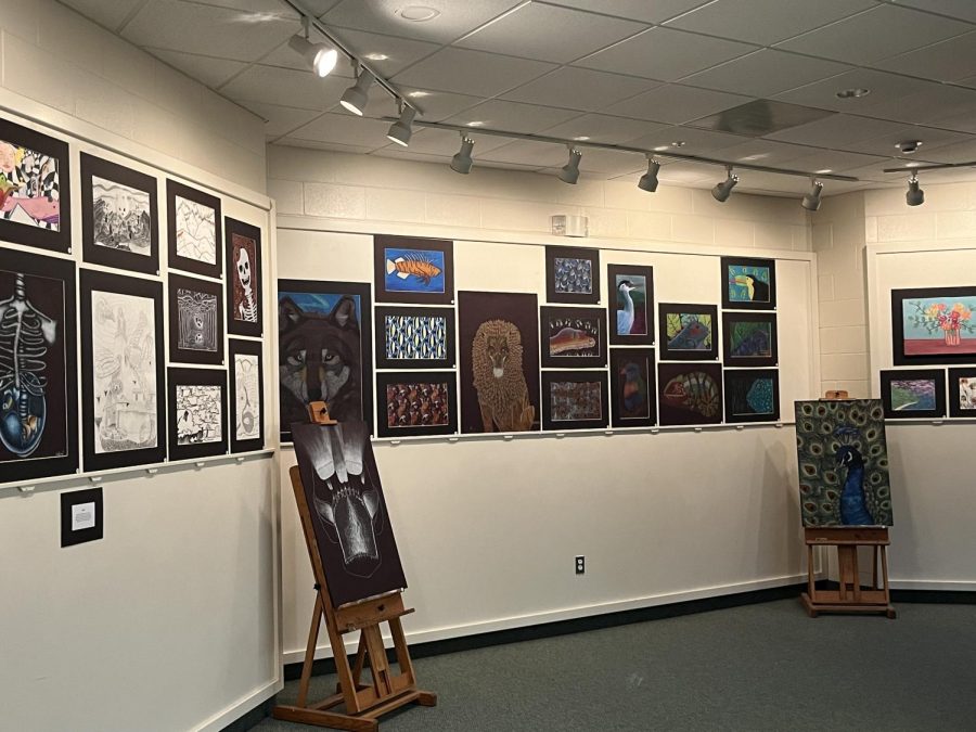 Some of the featured artwork at the art show this week.