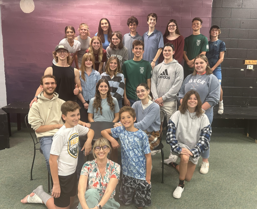 The cast of Footloose poses for a photo taken by Olivia Elisha.