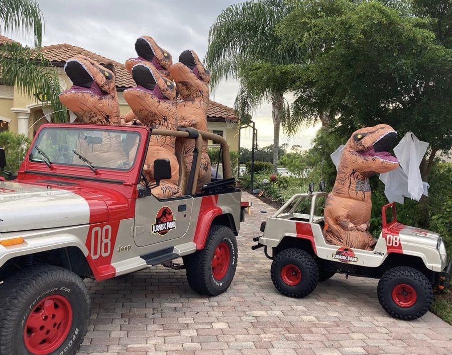 Photos of jurrasic park themed cars. 