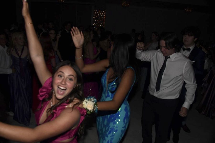 A conga line formed early in the night, a break from traditional partner dancing.