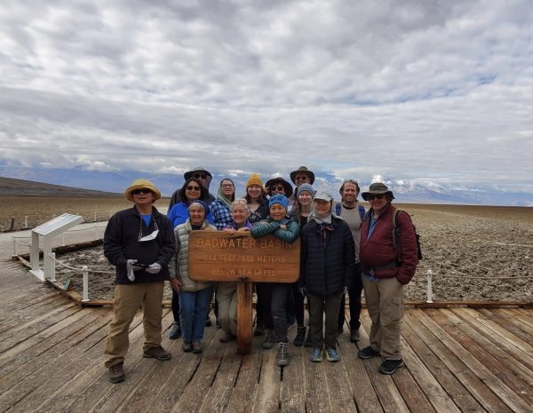 This is Mr. Trampleasure and his hiking group exploring Badwater Basin.