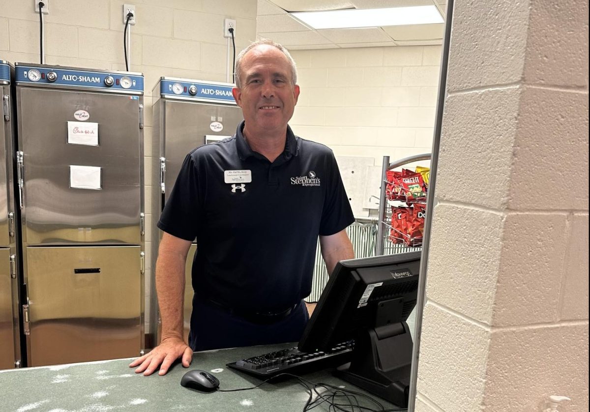 Lunch Room Coordinator Ed McAvoy is the man behind the meals in the Lunch Loggia.