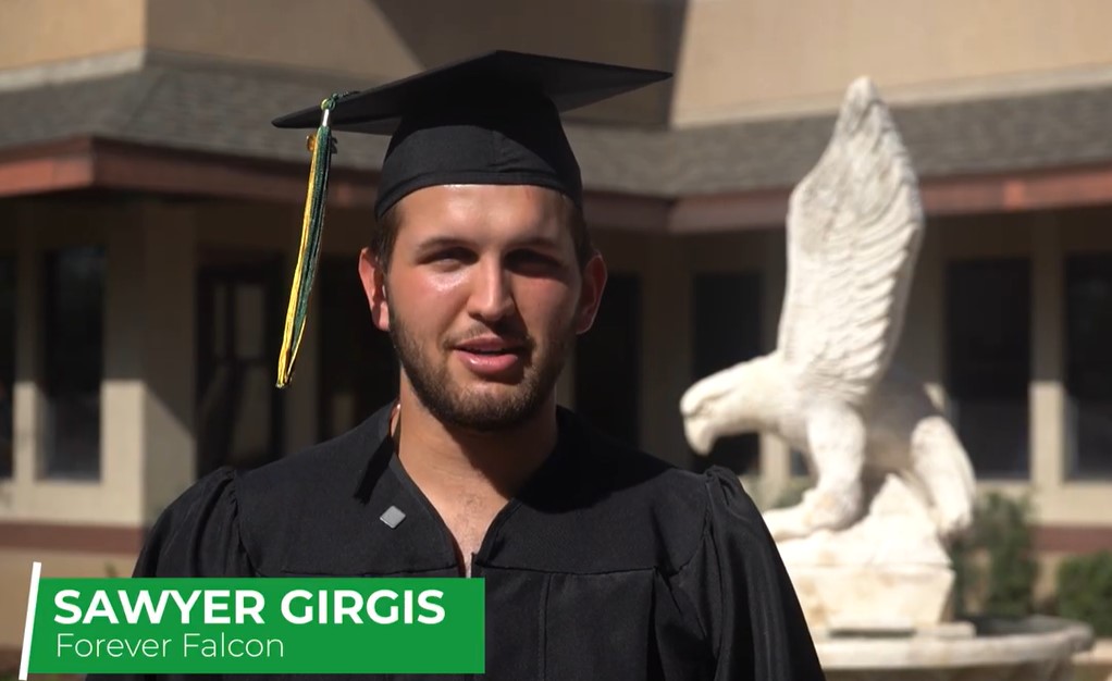 Senior Sawyer Girgis narrated this year's Mission Moment video.